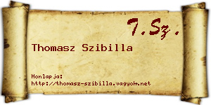 Thomasz Szibilla névjegykártya